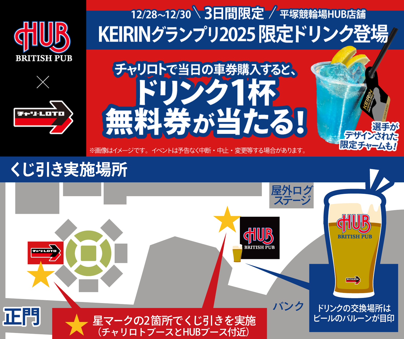 チャリロトとHUBがタイアップ